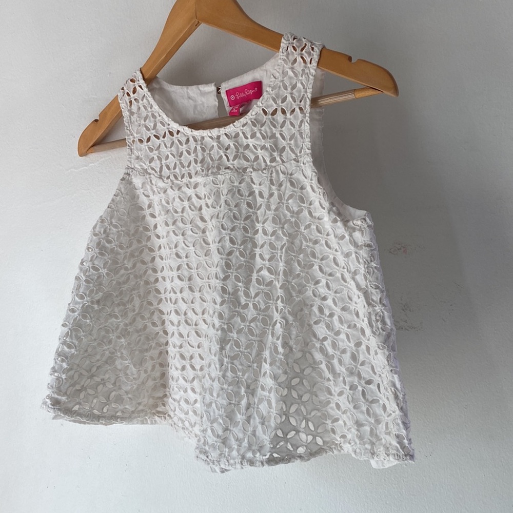 Lilly Pulitzer x Target XL Girls’s Eyelet Crop Top - Picture 6 of 10